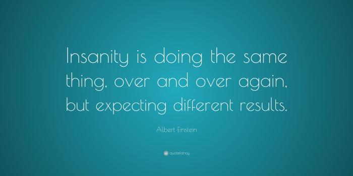 3840x2160 Albert Einstein Quote: “Insanity is doing the same thing, over and