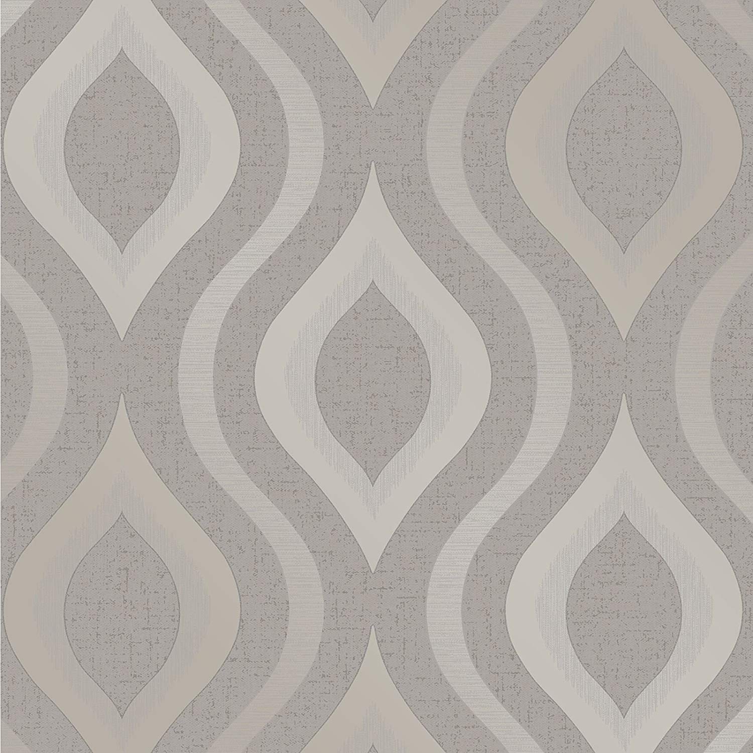 1500x1500 Quartz Geometric Wallpaper Pewter Fine Decor FD41978