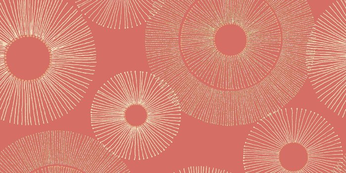 1757x1800 Kenneth James by Brewster 2671-22450 Eternity Coral Geometric Wallpaper
