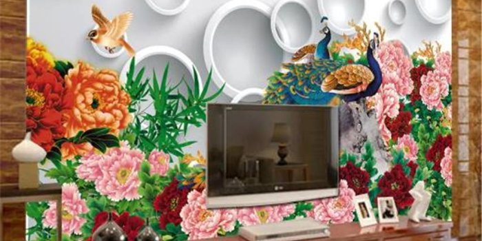 1024x993 Custom 3d Wallpaper Chinese Style Blooms Rich Peony Peacock Living Room  Bedroom Background Wall Decoration Wallpaper