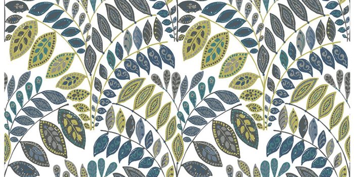 1000x1000 56.4 sq. ft. Fiddlehead Green Botanical Wallpaper