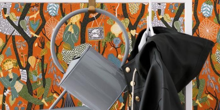 735x1102 Melodi by Boråstapeter - Orange - Wallpaper - 1755 | Mod Playroom