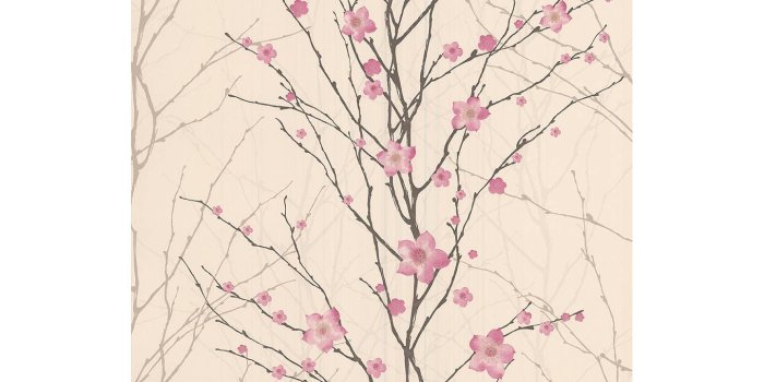 1440x1920 Graham & Brown Vitality Floral Wallpaper, Pink/Cream, 50-017 at John