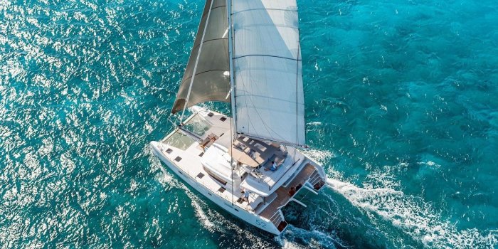 1332x850 Wallpaper sea, sail, catamaran, charter Сroatia images for desktop