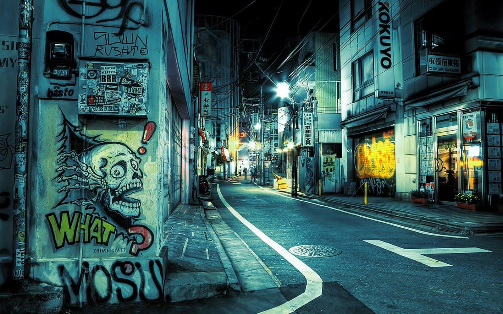 1920x1200 Japan Tokyo Street Night Desktop Wallpaper
