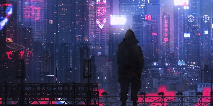 1920x1080 HD wallpaper: night, city, light, pixel art, metropolis, neon