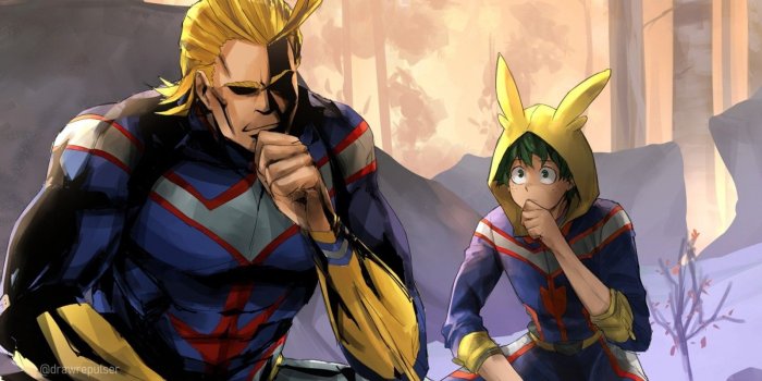 1600x900 Download 1600x900 Boku No Hero Academia, All Might, Midoriya Izuku