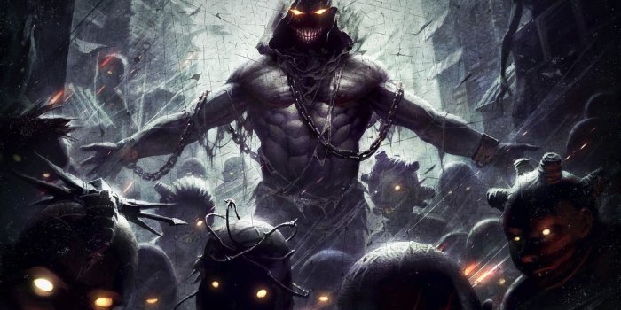 1920x1080 Group of villains digital wallpaper, Disturbed, fantasy art, chains