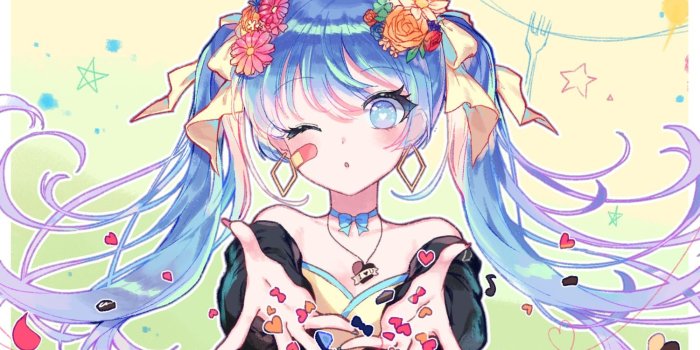 1500x844 mechuragi vocaloid hatsune miku bandaid wallpaper | #492572 | yande.re