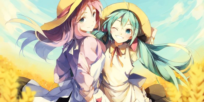 2150x1378 2882204 anime anime girls hatsune miku megurine luka vocaloid