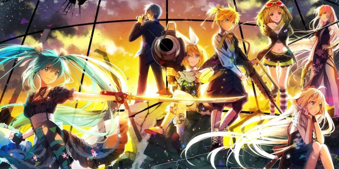 2080x1200 Vocaloid wallpaper, Vocaloid, Hatsune Miku, Kaito, Kagamine Len HD