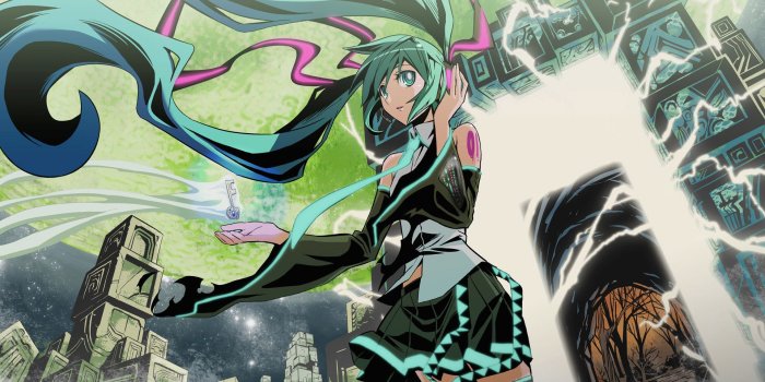 1920x1080 Hatsune Miku in a spooky city - Vocaloid wallpaper - Anime