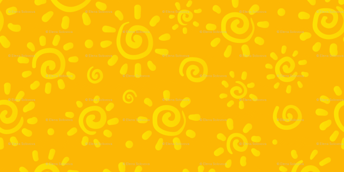 1250x1250 Yellow sunny pattern wallpaper - art_of_sun - Spoonflower