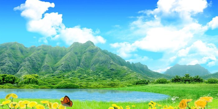 1366x768 Res: 1366x768 px, Sunny Day