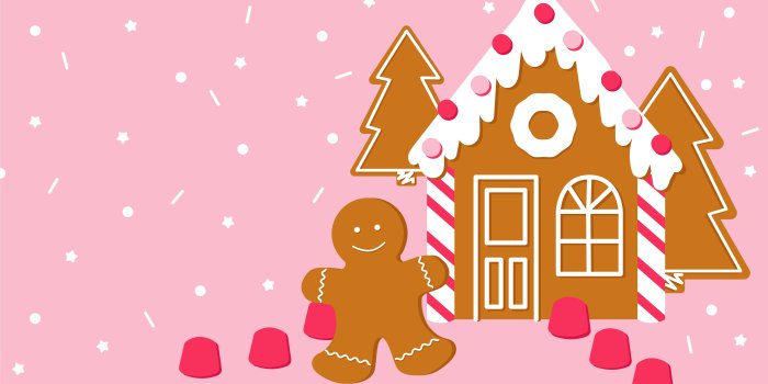 5334x3000 December 2018 Gingerbread House Calendar Wallpaper - Sarah Hearts
