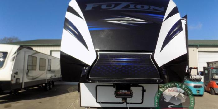 1024x768 New 2019 Keystone RV Fuzion 429 Toy Hauler Fifth Wheel at Modern