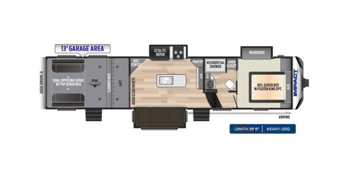 1024x768 2020 Keystone Fuzion Impact 343 For Sale in Oklahoma City, OK - RV Trader