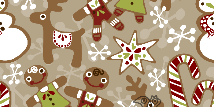 1804x1804 Gingerbread Seamless Wallpaper – Cat and Crow Design