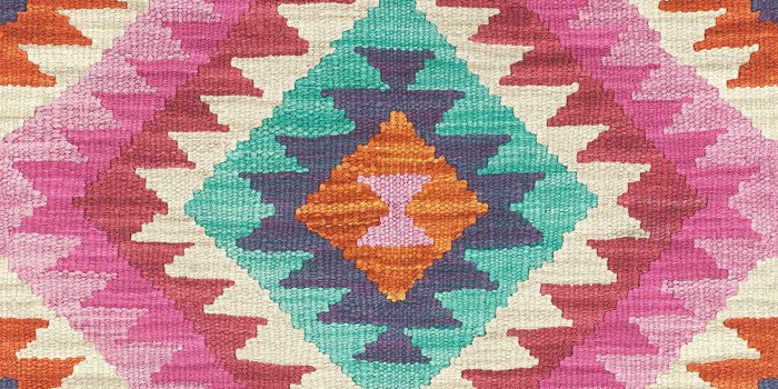 1500x1500 Pink and Multi Barbara Home Kilim Style Aztec Wallpaper - Rasch