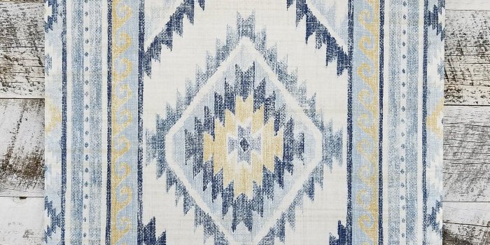 1400x1400 Global Style Navajo Boho Aztec Mud Cloth Blue Wallpaper