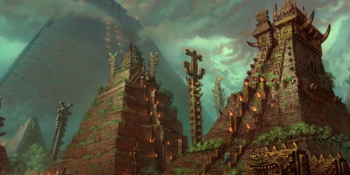 1680x1050 Aztec temples wallpaper - Fantasy wallpapers - #17025