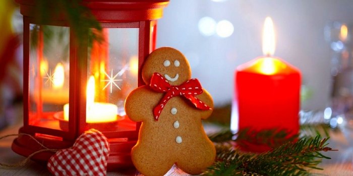 1920x1080 Gingerbread man Christmas candel wallpaper | WallpaperFool