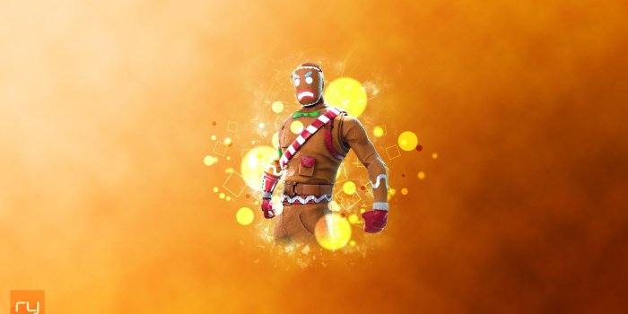 2560x1440 Gingerbread Outfit Fortnite Battle Royale Art by Ryyanedit #4585