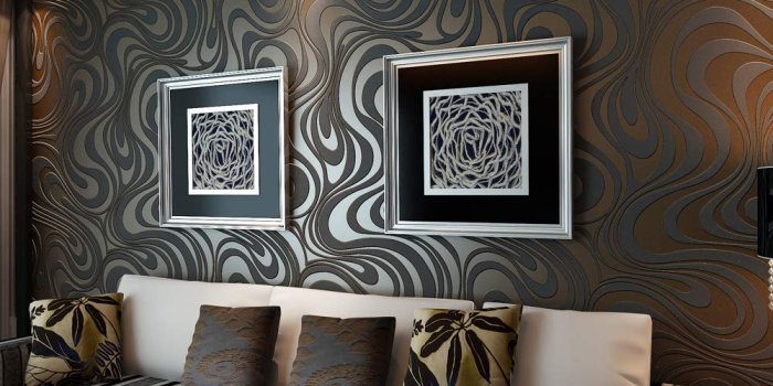 1000x1000 QIHANG Modern Luxury Abstract Curve 3D Wallpaper Roll Mural Papel De Parede  Flocking for Striped Black&Brown Color Qh-Wallpaper 0.7mx 8.4m=5.88㎡
