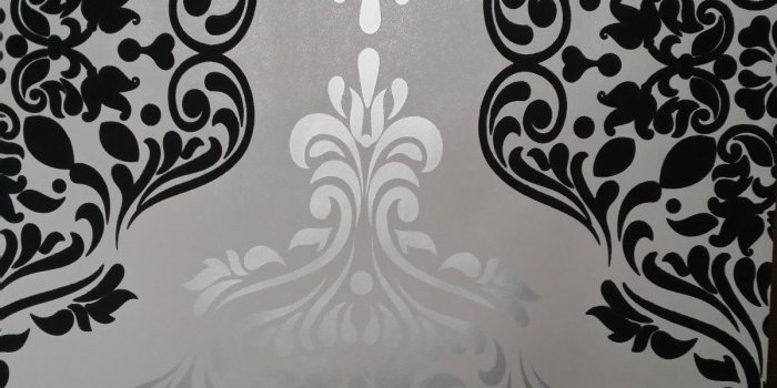 1200x1600 Luxury Wallpaper Light Gold & Dark Grey Damask feature wall Designer