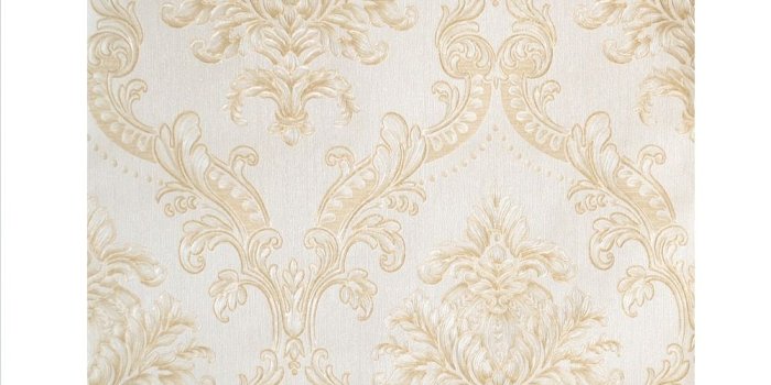 1000x1000 Gold White Damask Wallpaper Luxury Classic European Style Vinyl Wall