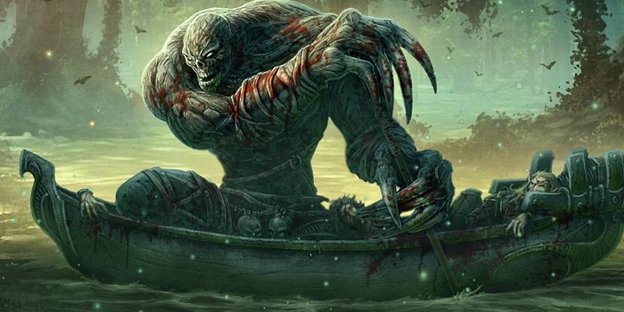2560x1440 Monster illustration, fantasy art, creature, dark fantasy HD