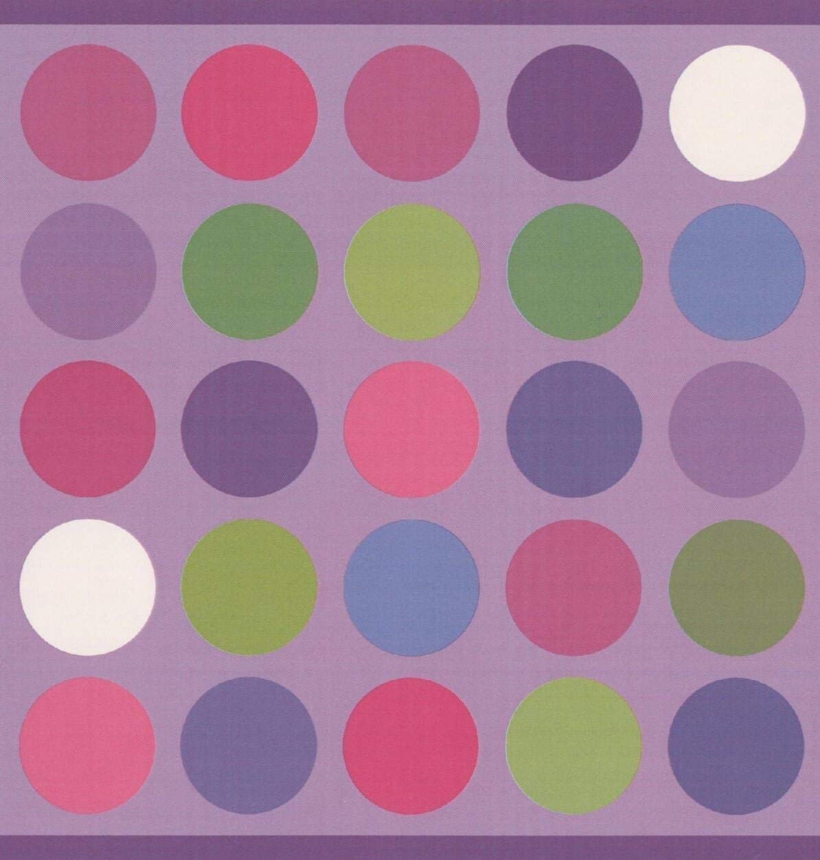 1194x1253 Colorful Circles Mauve Purple Wallpaper Border Abstract Design, Roll
