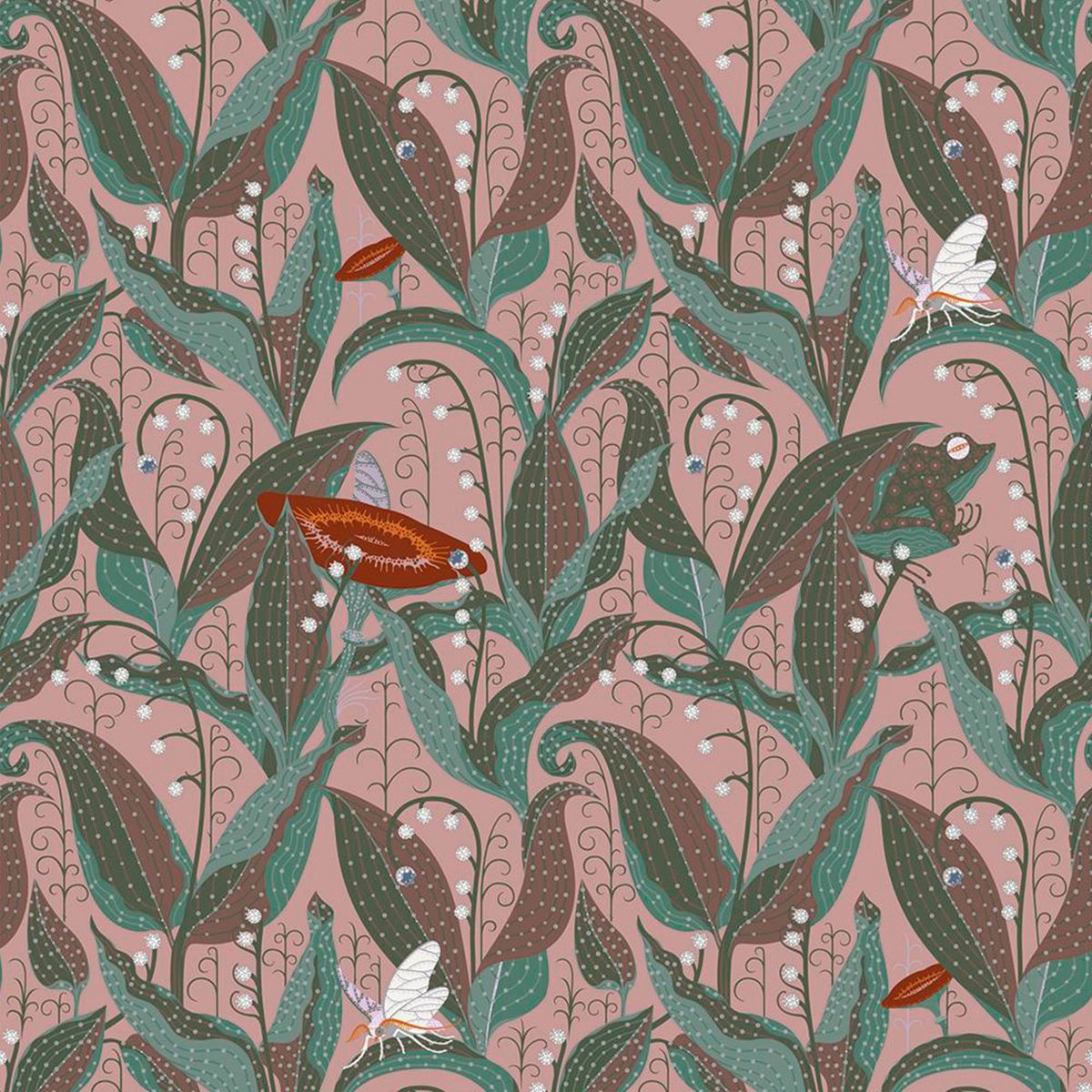 1200x1200 Lily of the Valley Mauve wallpaper, uncoated