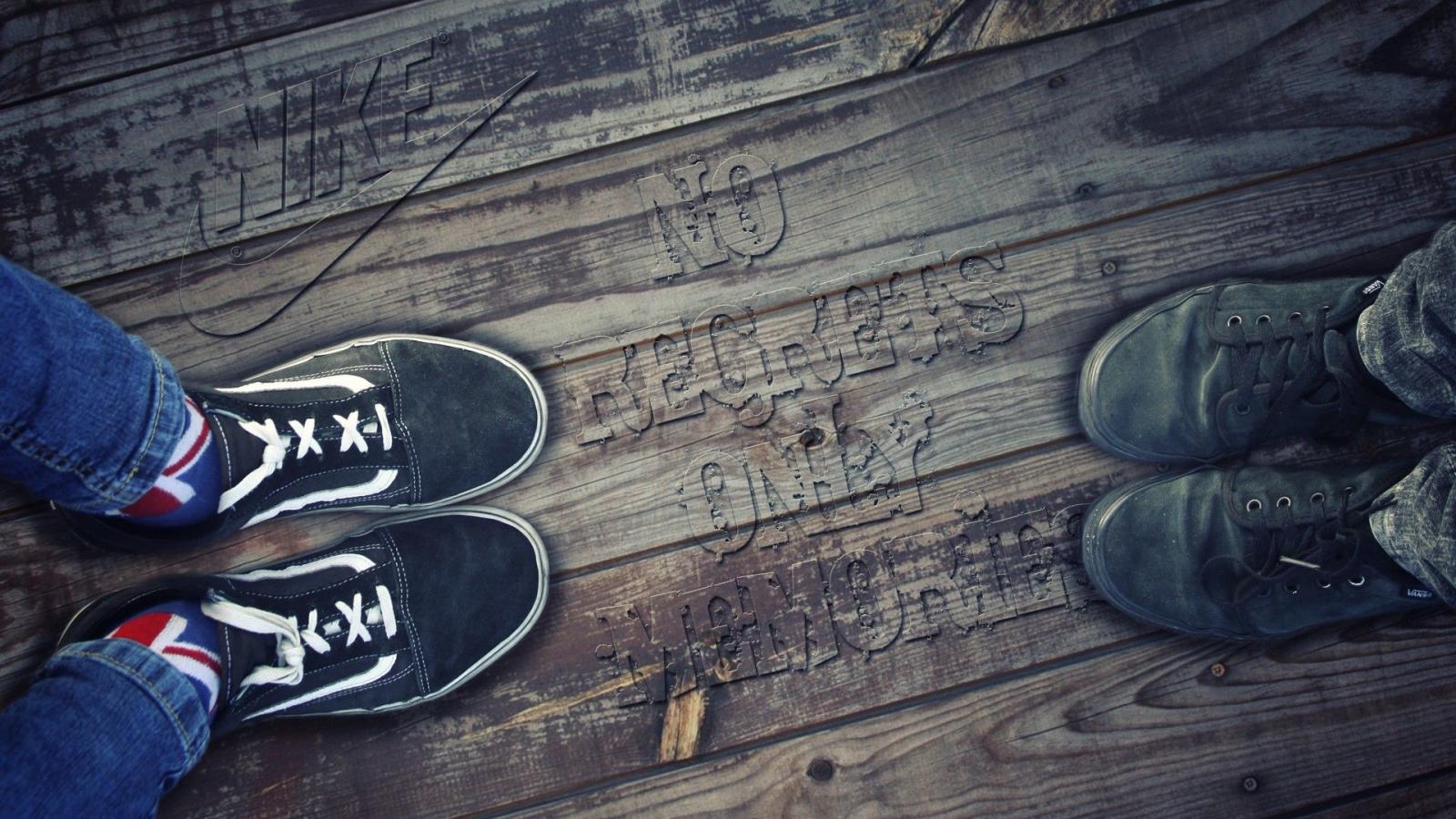 1920x1080 jeans, wood, quotes, memories, Nike, sneakers, brands, logos, phrase