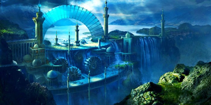 1920x1080 landscape, fantasy, magic, Atlantis, water :: Wallpapers