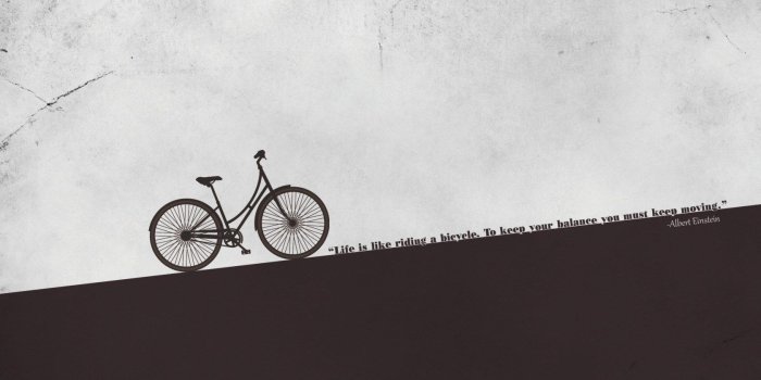 1680x1050 Life Is Like A Bicycle Einstein Quote Desktop Wallpaper