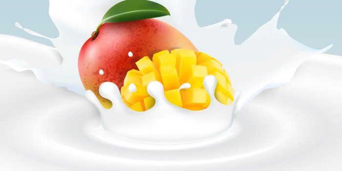 1332x850 Wallpaper background, milk, mango images for desktop, section