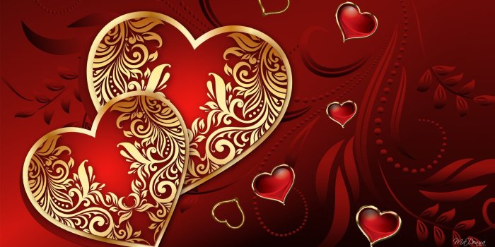 1920x1080 Valentine Hearts Artwork Wallpaper #2885 - Ongur