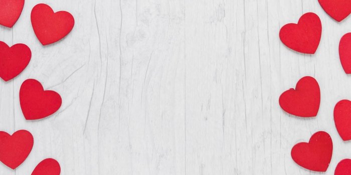 2048x1536 Valentine's day - red heart cut outs decoration HD wallpaper download