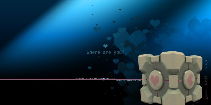 1920x1200 Companion cube ♥ - Portal 2 Wallpaper (29375186) - Fanpop