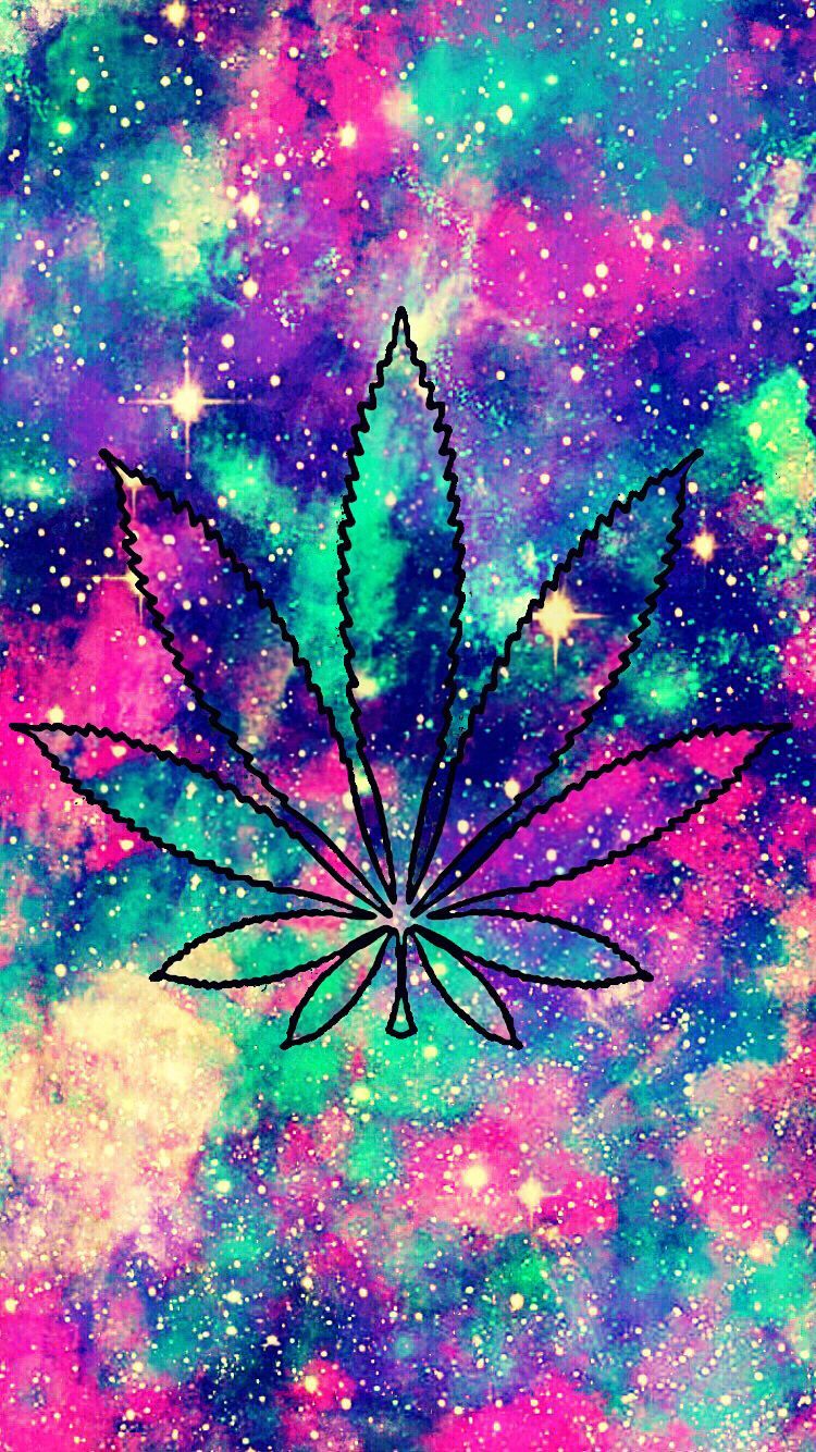 750x1334 Cute Weed Galaxy Wallpaper #androidwallpaper #iphonewallpaper