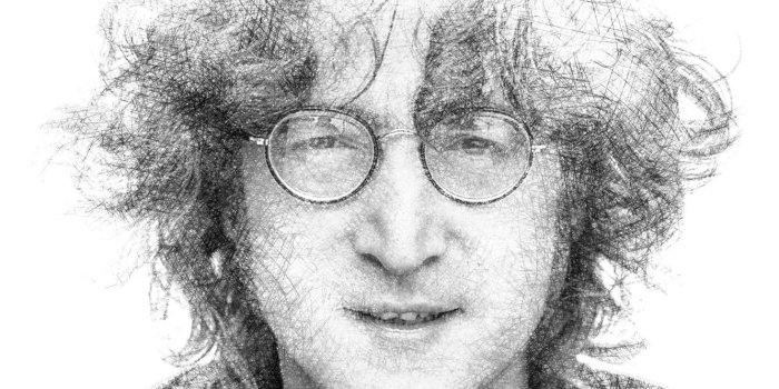1332x850 Wallpaper portrait, glasses, musician, John Lennon, The Beatles