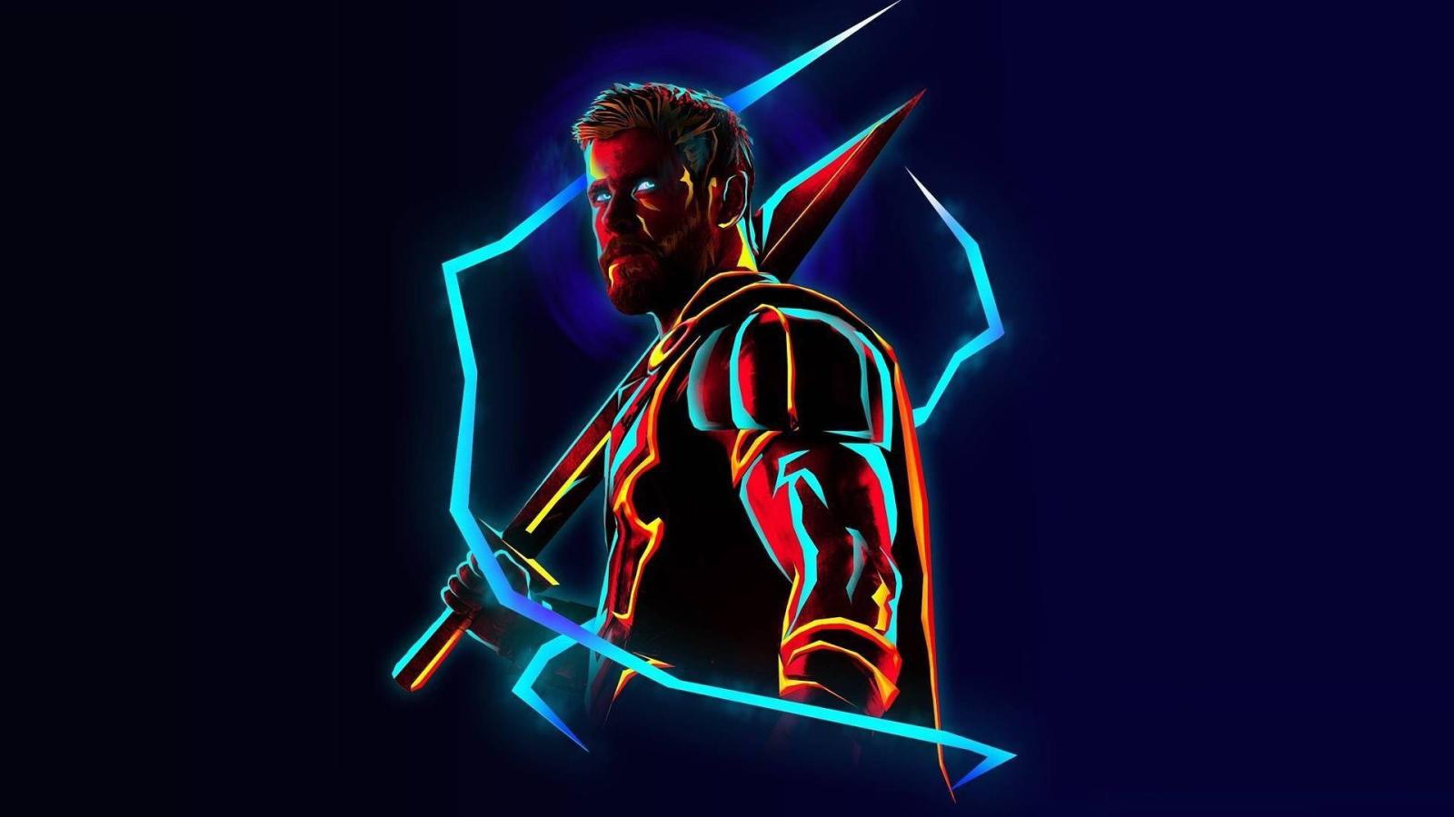 1920x1080 Neon Avengers 1920x1080 Desktop Wallpapers (based on artwork by