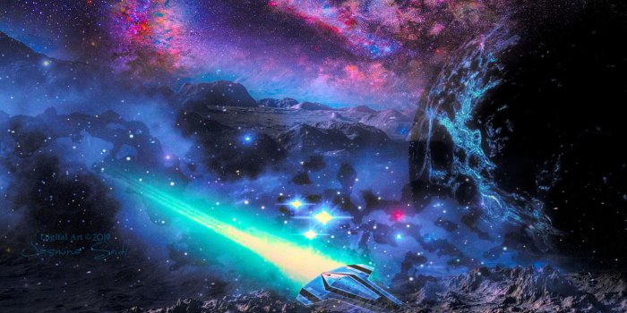 1920x1280 ArtStation - Right Across The Galaxy - Wallpaper, Jasmina Seidl