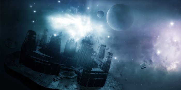 1920x1200 Download 1920x1200 Floating city in space wallpaper