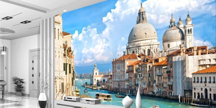 1046x857 3d room wallpaper custom photo mural Venice Floating City Castle Living  Room TV Background Wall canvas pictures wallpaper for walls 3 d