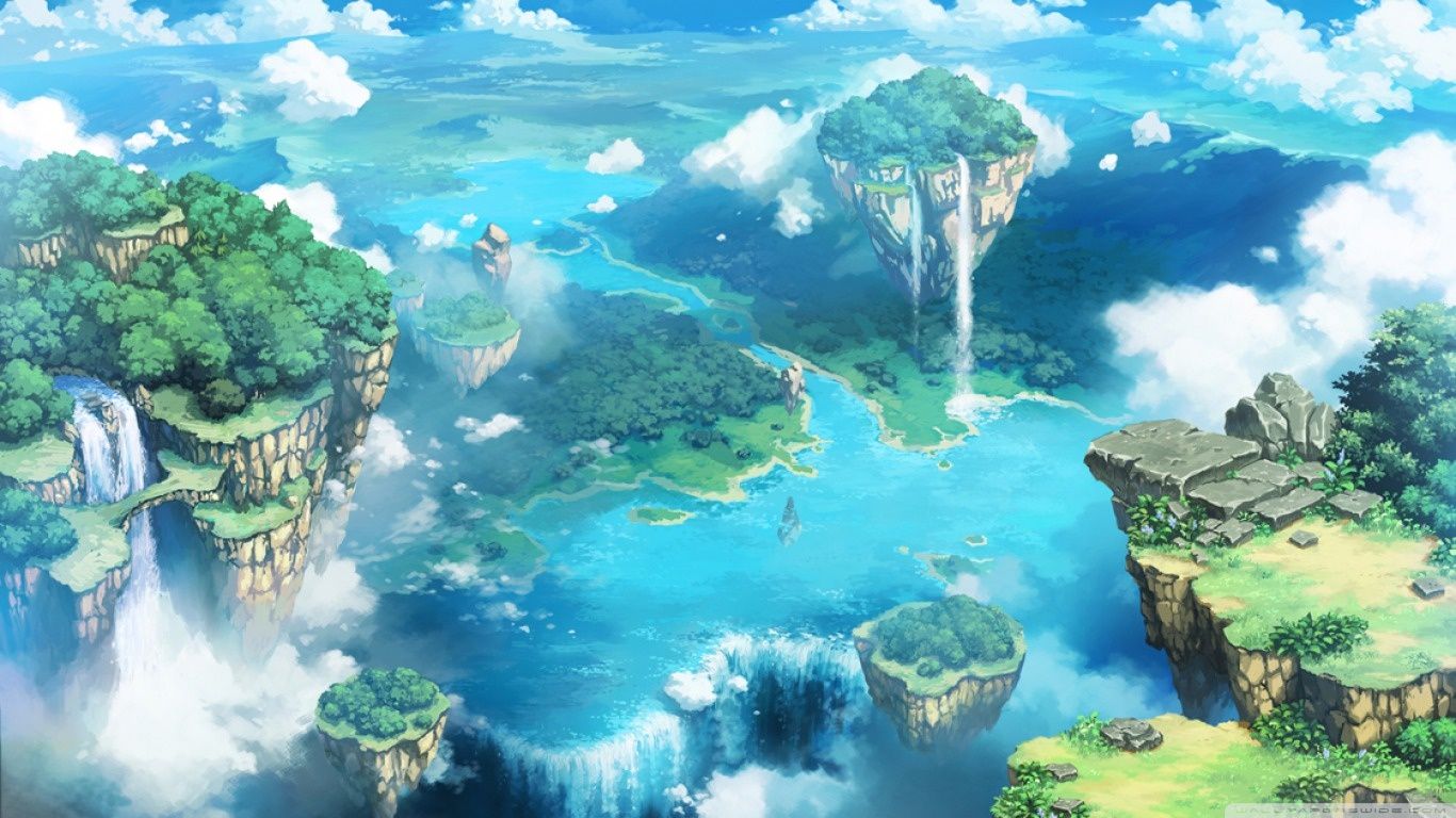 1366x768 Floating Islands ❤ 4K HD Desktop Wallpaper for 4K Ultra HD TV