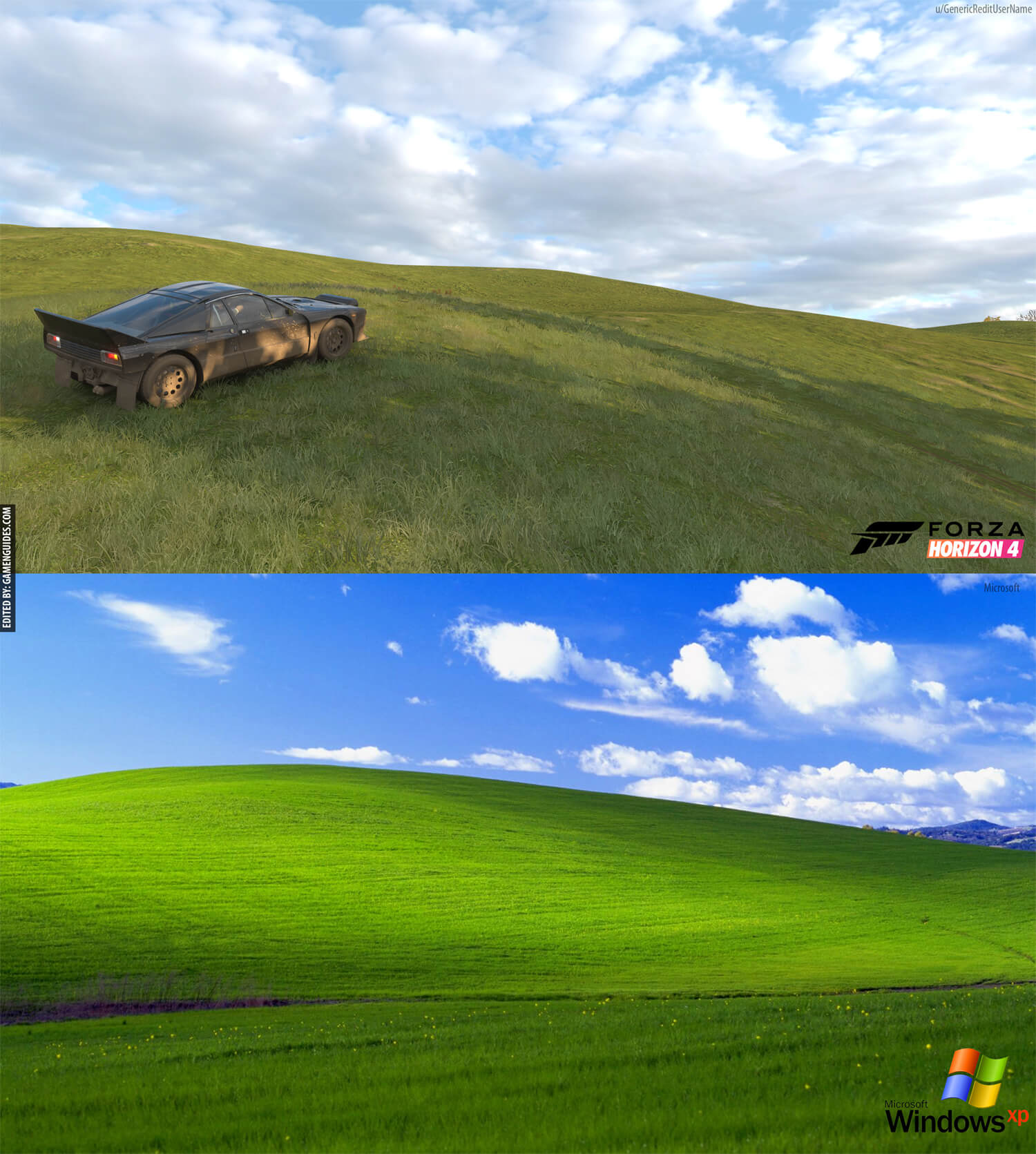 1500x1671 Microsoft's Windows XP Default Wallpaper Found In Forza Horizon 4