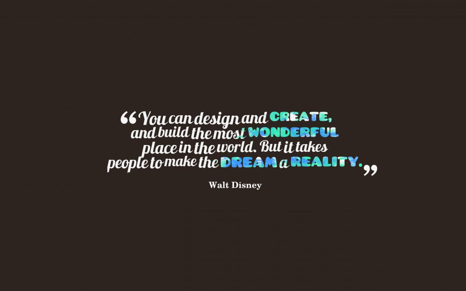 1680x1050 Download 1680x1050 Wallpaper Walt Disney, Quotes, Typography