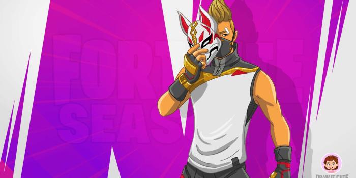 1920x1080 How to draw Drift with Mask | Fortnite Season 5 tutorial - Draw it cute